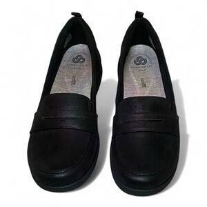 Clarks Black Loafers